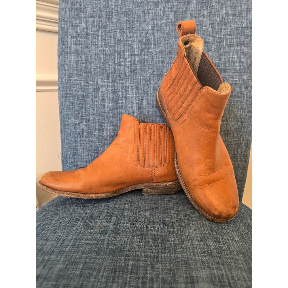 Frye Women Tan Leather‎ Chelsea Boots Ankle Booties Cognac 8 B 3476828